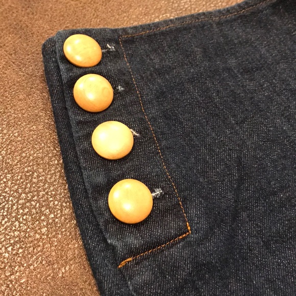 Betsey Johnson Denim High Waist Sailor Shorts - Picture 2 of 4